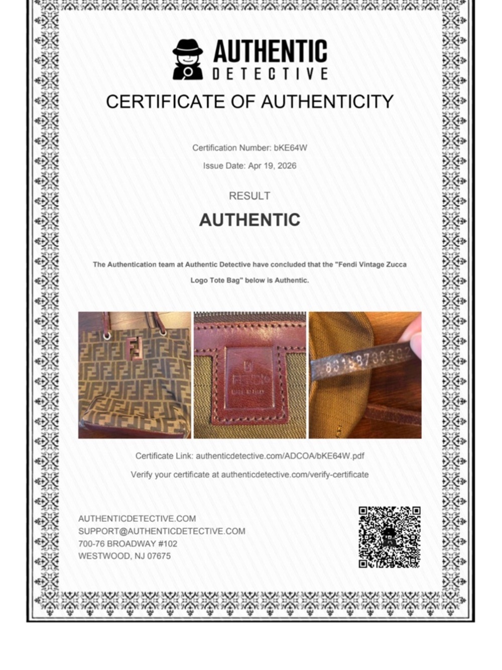 Fendi Brown Zucca Monogram Canvas Mini Tote with Leather Handles - Picture 16 of 16